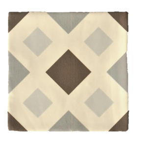 Terre d'Azur Madelaine Decor 3 vloertegel 13x13cm creme