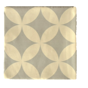 Terre d'Azur Madelaine Decor 5 vloertegel 13x13cm creme - 30 stuks per doos