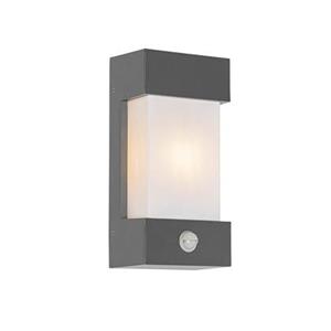 QAZQA Buiten wandlamp donkergrijs IP54 bewegingssensor - Tide