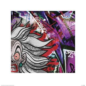 Pyramid Cruella Deville Graffiti Kunstdruk 40x40cm