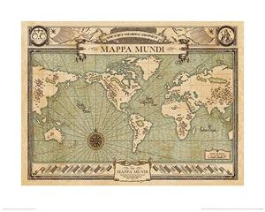 Pyramid Fantastic Beasts Mappa Mundi Kunstdruk 50x40cm