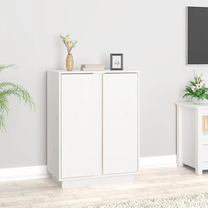 VidaXL Dressoir 60x35x80 cm massief grenenhout wit