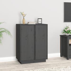 VidaXL Dressoir 60x35x80 cm massief grenenhout grijs