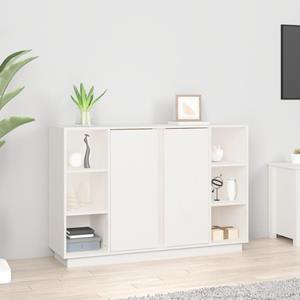 VidaXL Dressoir 120x35x80 cm massief grenenhout wit