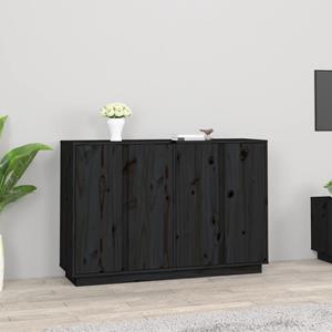 VidaXL Dressoir 120x35x80 cm massief grenenhout zwart