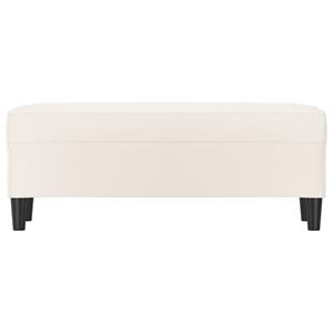 vidaXL Bankje 100x35x41 cm kunstleer crèmekleurig