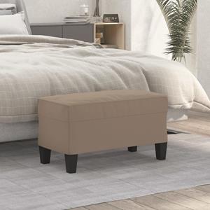 Bankje 70x35x41 cm microvezelstof taupe