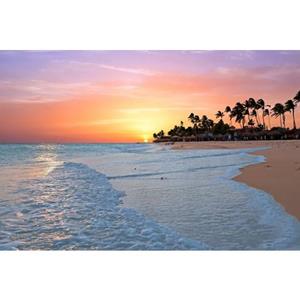Papermoon Fotobehang Aruba beach Sunset
