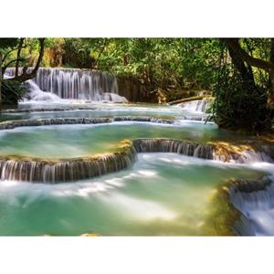 Papermoon Fotobehang Forest Waterfall Laos