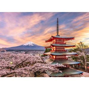 Papermoon Fotobehang Fujiyoshida Chureito Pagoda Japan