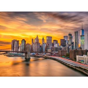 Papermoon Fotobehang Manhattan skyline Sunset