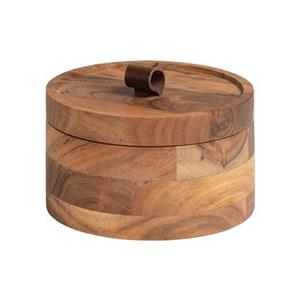 Woood Novan Opbergpot - Acacia hout - Natural - Set van 2