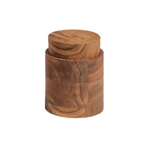Woood Opal Opbergpot - Acacia hout - Natural - Set van 2