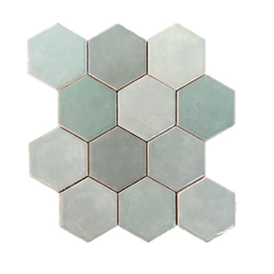 Terre d'Azur Hexagonale Mosaic wandtegel 28x30cm groen