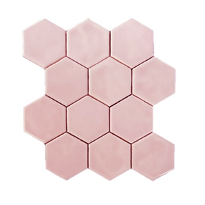 Terre d'Azur Hexagonale Mosaic wandtegel 28x30cm roze