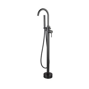 Fortifura Calvi vrijstaande badkraan 113cm met handdoucheset Geborsteld Gunmetal PVD SW766542