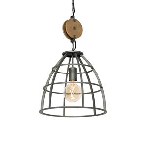 QAZQA Hanglamp arthur - Bruin - Industrieel - D 34cm