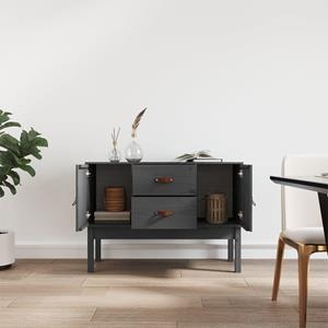 vidaXL Dressoir 110x40x78 cm massief grenenhout grijs