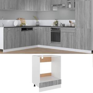 vidaxl Ovenkast 60x46x81,5 cm bewerkt hout grijs sonoma eikenkleurig