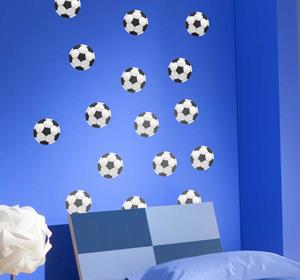 Voetballen muursticker