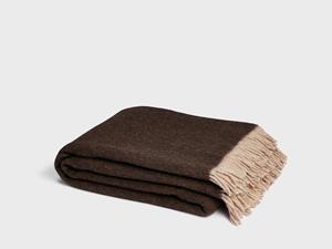 Yumeko Deken merino wol chestnut melange 150x210 100% merino scheerwol