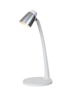 Lucide LED Tischleuchte Ludo in Weiß und Silber 4,5W 350lm