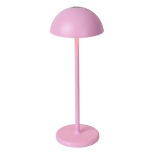 Lucide JOY - Oplaadbare Tafellamp Buiten - Accu/Batterij - Ø 12 cm - LED Dimb. - 1x1,5W 3000K - IP54 - Roze