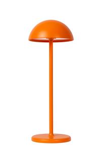 Lucide JOY - Oplaadbare Tafellamp Buiten - Accu/Batterij - Ø 12 cm - LED Dimb. - 1x1,5W 3000K - IP54 - Oranje