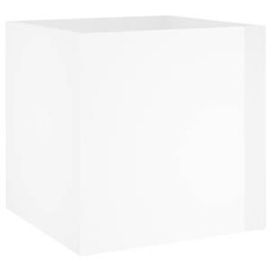 VidaXL Plantenbak 40x40x40 cm bewerkt hout hoogglans wit