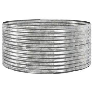 VidaXL Plantenbak 140x140x68 cm gepoedercoat staal zilverkleurig