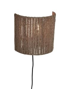 GOOD&MOJO Wandlamp Iguazu Jute, 22cm hoog - Naturel