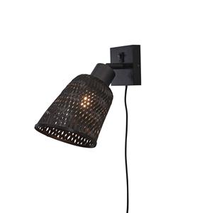 GOOD&MOJO Wandlamp Java Bamboe - Zwart