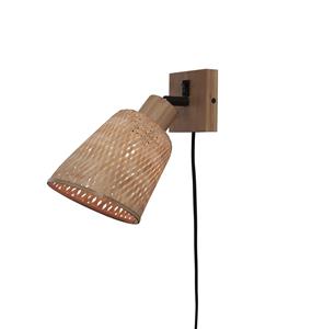 GOOD&MOJO Wandlamp Java Bamboe - Naturel/Zwart