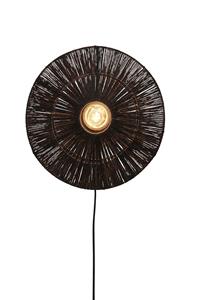 GOOD&MOJO Wandlamp Iguazu Jute, 40cm - Zwart