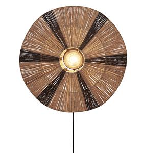 GOOD&MOJO Wandlamp Iguazu Jute, 55cm - Naturel/Zwart