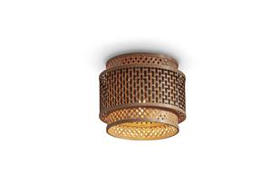 GOOD&MOJO Plafondlamp Bhutan Bamboe, 25cm - Zwart/Naturel