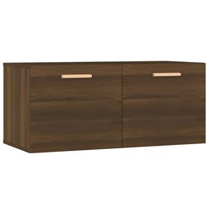 vidaXL Fächerschrank »Wandschrank Braun Eiche 80x35x36,5 cm Holzwerkstoff« (1-St)