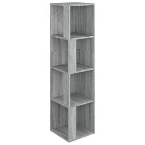 vidaXL Hoekkast 33x33x132 cm bewerkt hout grijs sonoma eikenkleurig