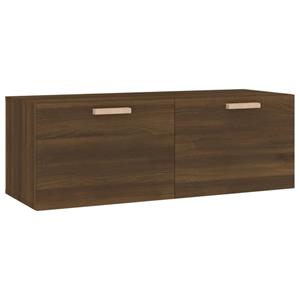 vidaXL Fächerschrank »Wandschrank Braun Eichen-Optik 100x36,5x35 cm Holzwerkstoff« (1-St)