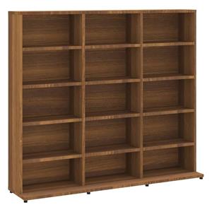 VidaXL Cd-kast 102x23x89,5 Cm Bewerkt Hout Bruineikenkleurig