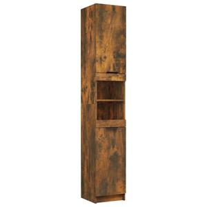 vidaXL Fächerschrank Badschrank Räuchereiche 32x34x188,5 cm Holzwerkstoff (1-St)