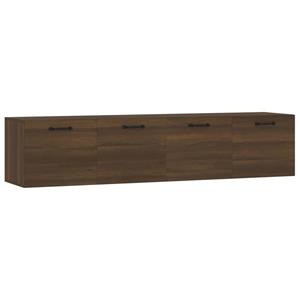 VidaXL Wandkasten 2 St 60x36,5x35 Cm Bewerkt Hout Bruineikenkleurig