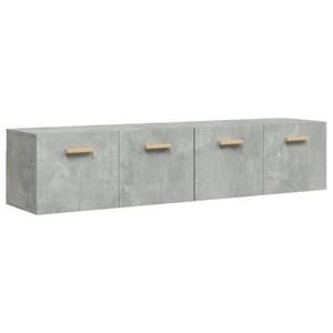 VidaXL Wandkasten 2 St 80x35x36,5 Cm Bewerkt Hout Betongrijs