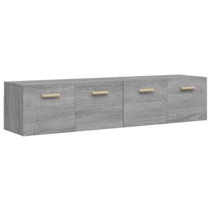 VidaXL Wandkasten 2 St 80x35x36,5 Cm Bewerkt Hout Grijs Sonoma Eiken