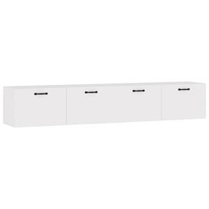 Vidaxl Wandschränke 2 Stk. Hochglanz-weiß 100x36,5x35 Cm Holzwerkstoff