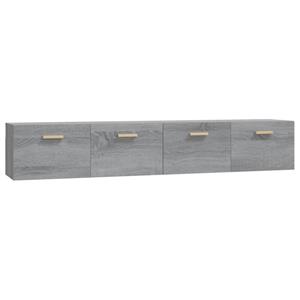 VidaXL Wandkasten 2 St 100x36,5x35 Cm Bewerkt Hout Grijs Sonoma