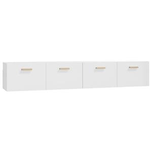 vidaXL Kleiderschrank »Wandschränke 2 Stk Hochglanz-Weiß 100x36,5x35 cm Holzwerkstoff«