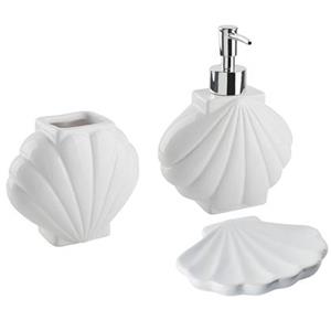 Beliani SHELL Badkameraccessoire set 14x7x18