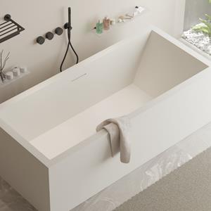 Ideavit Ligbad Vrijstaand  Solidvitas 180x80x58 cm Solid Surface Mat Wit 