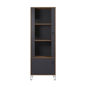 trendteam Vitrine »Touch« Vitrinenschrank Highboard Touch Eiche Graphit 63 x 172 x 40cm